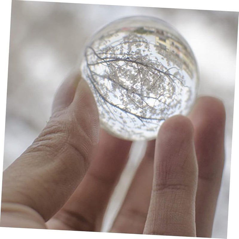 Clear Crystal Sphere 50mm for Photography Meditation Feng Shui Home Office Decor Solid Glass Ball - Image 2